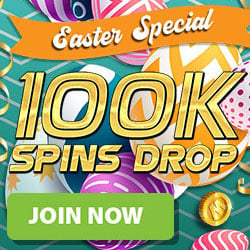 Bgo Easter 100k Free Spins Drop Promotion Banner