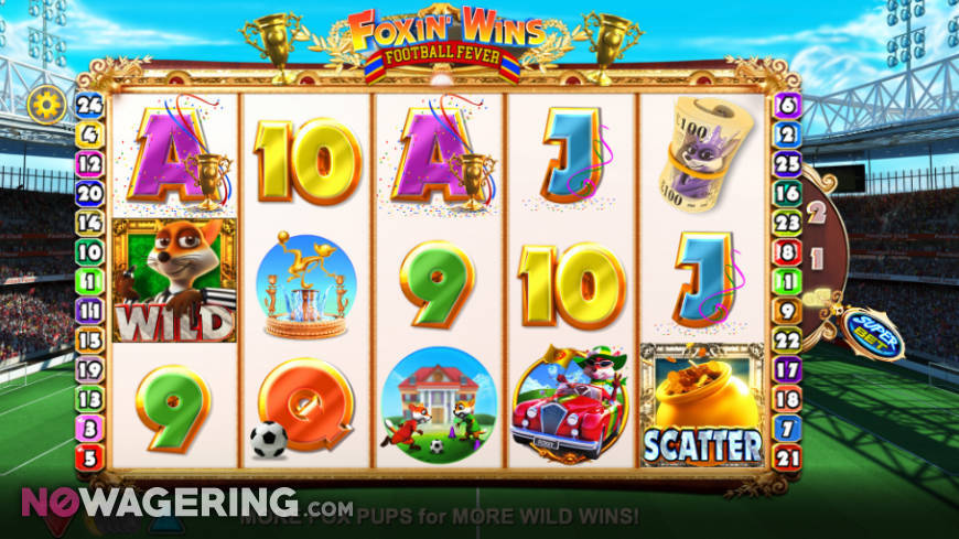 A screenshot of Foxin' Wins Football Fever slot