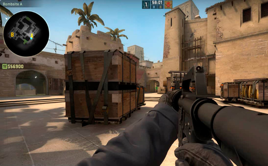 A screenshot of CS:GO gameplay
