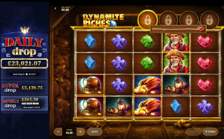 A screenshot of Dynamite Riches slot