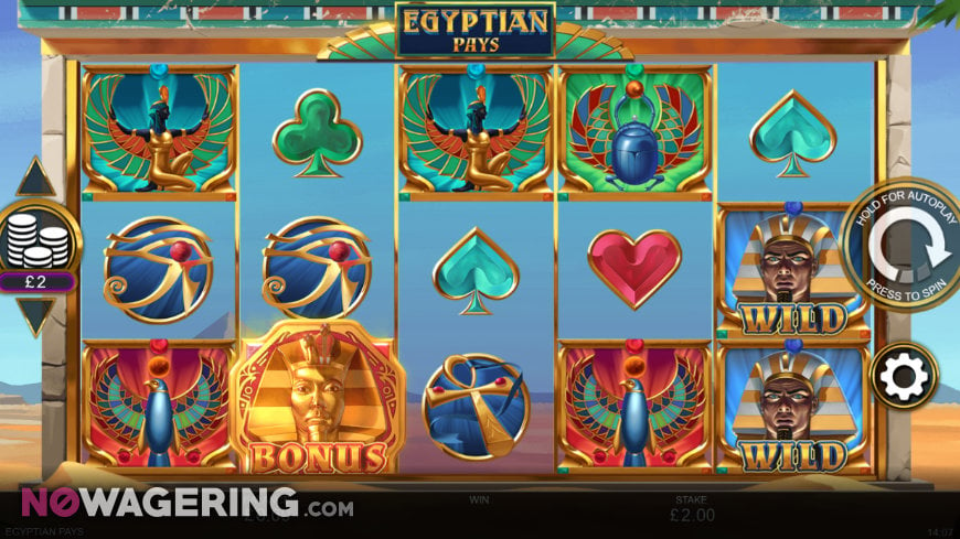 Egyptian Pays slot gameplay screenshot