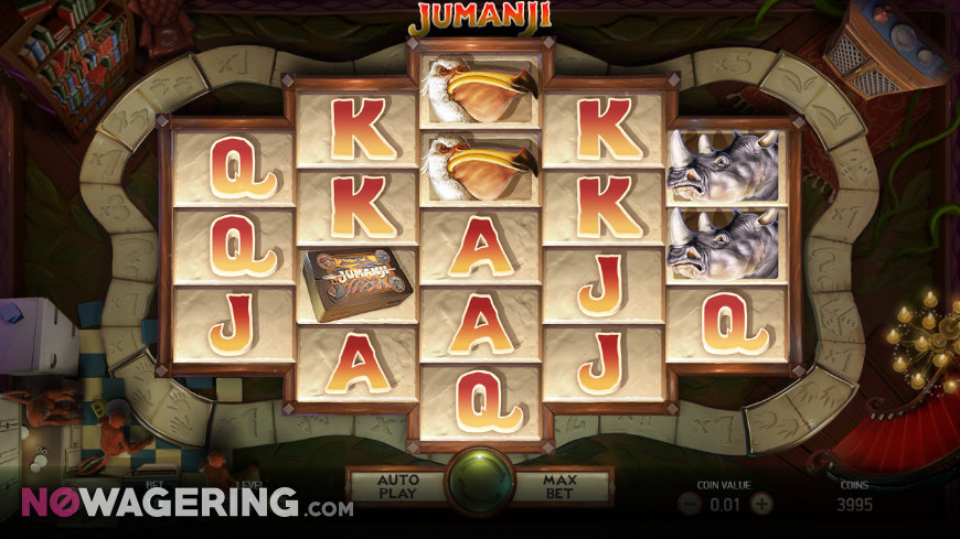 Gameplay screenshot of Jumanji slot