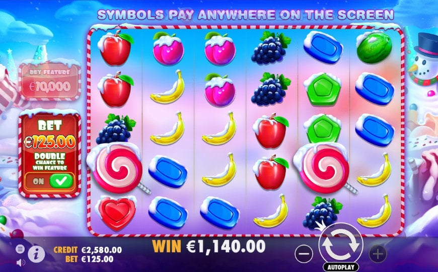 A screenshot Sweet Bonanza Xmas slot