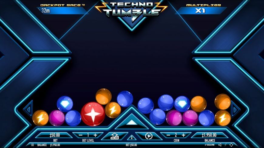 A screenshot of Techno Tumble gameplay