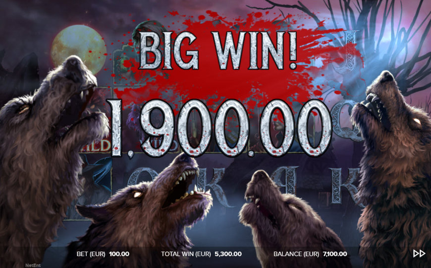 Big Win The Wolf's Bane NetEnt slot