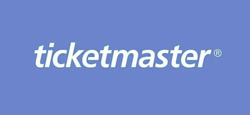 Ticketmaster logo on blue background