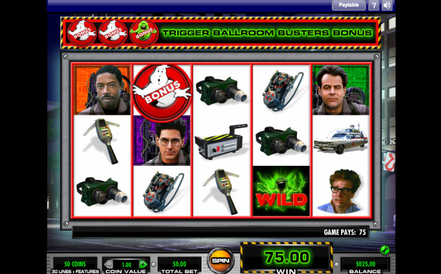 Gameplay of IGT's Ghostbusters slot
