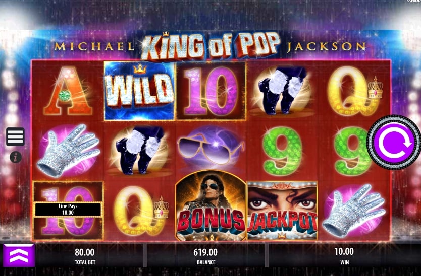 Michael Jackson King of Pop slot gameplay screenshot