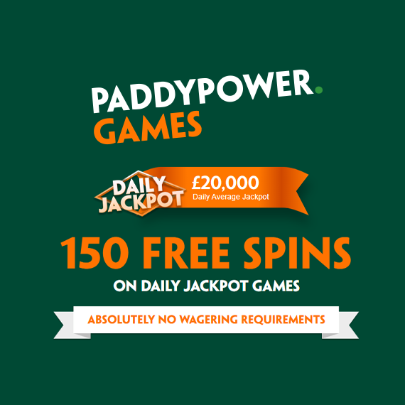 Daily Jackpots 150 FS Banner