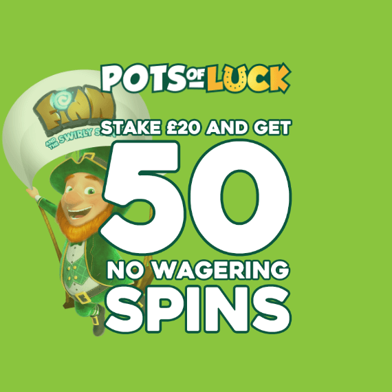 Pots of Luck Free Spins Banner