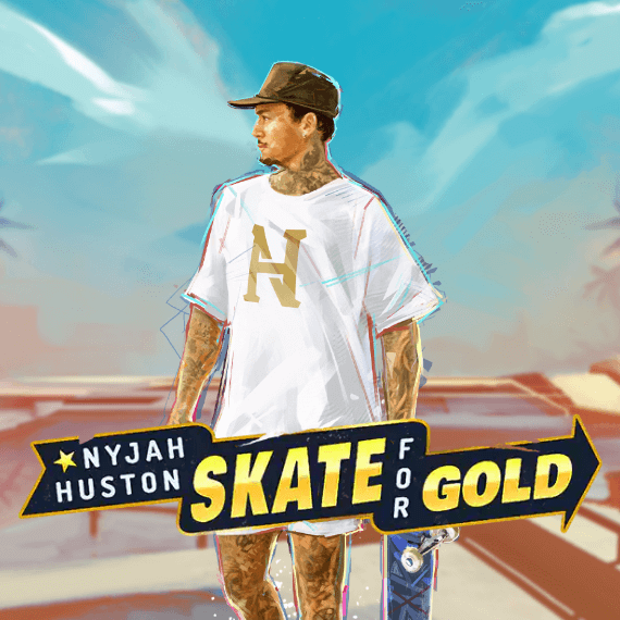 Nyjah Huston Skate for Gold Logo