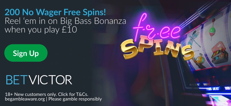 BetVictor 200 Free Spins No Wagering