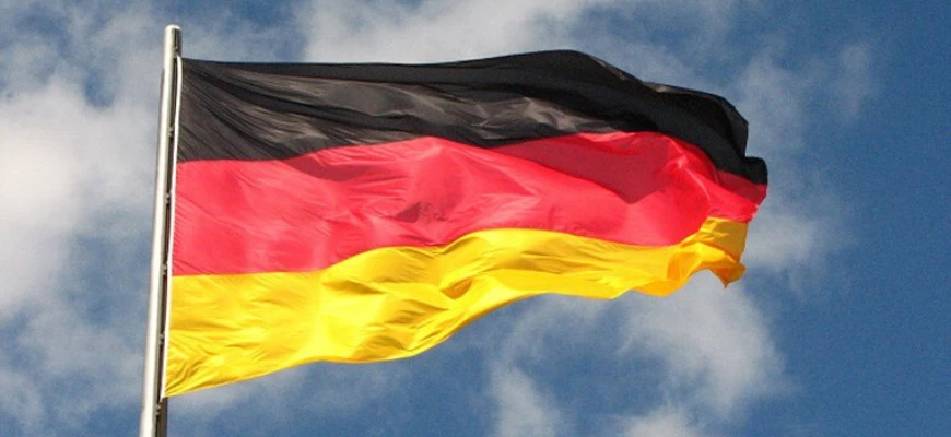 A photo of the German flag
