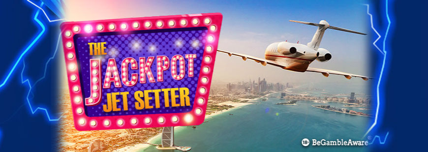 The Jackpot Jet Setter promotional banner