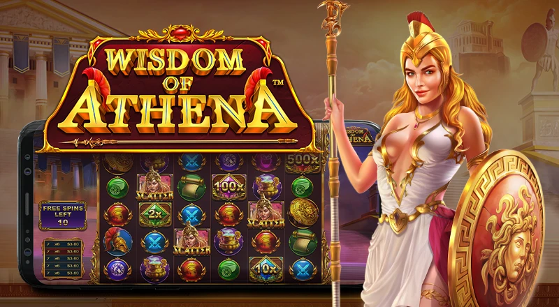 A screenshot of Wisdom of Athena by Pragmatic Play