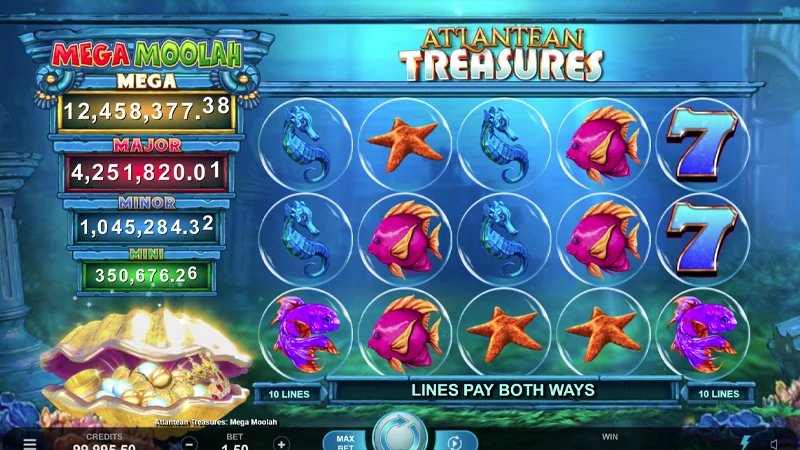 A screenshot of Atlantean Treasures