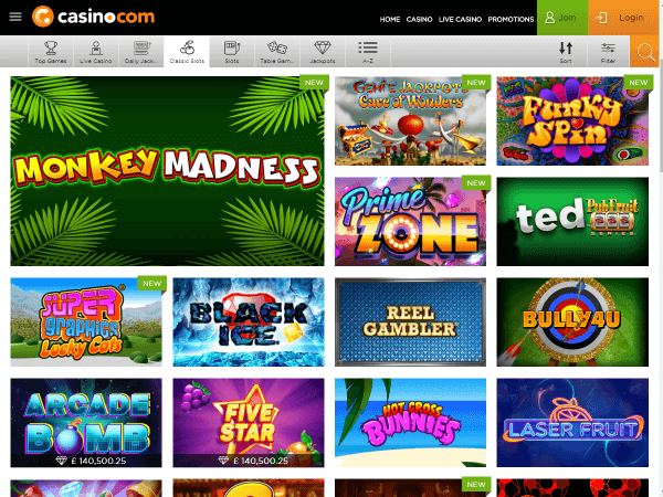 Casino.com Desktop Screenshot 2