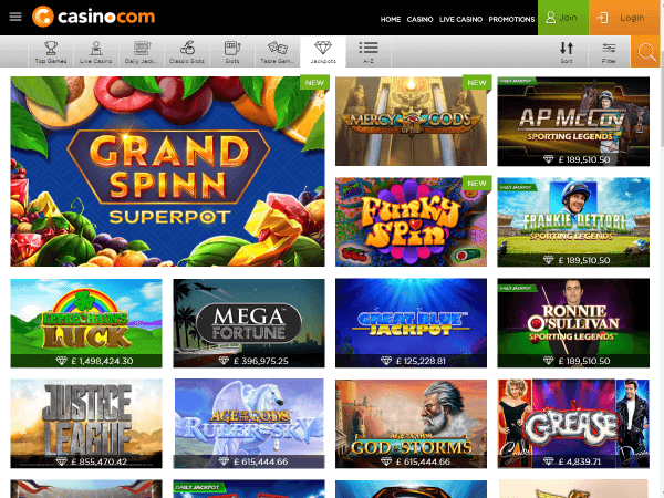 Casino.com Desktop Screenshot 4