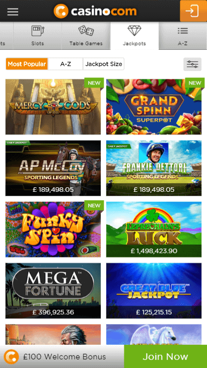 Casino.com Mobile Screenshot 4