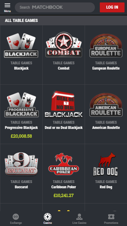 Matchbook Casino Mobile Screenshot 5