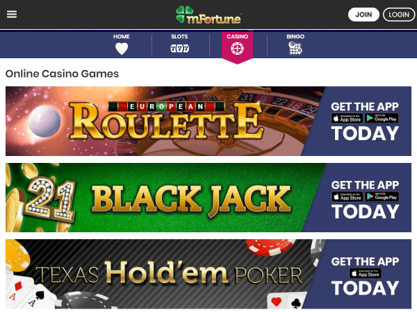 mFortune Desktop Casino