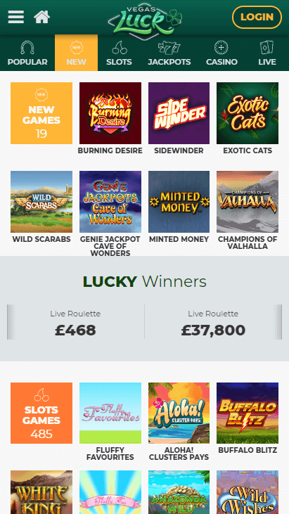 Vegas Luck Mobile - New Games