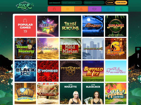 Vegas Luck Desktop - Popular Games