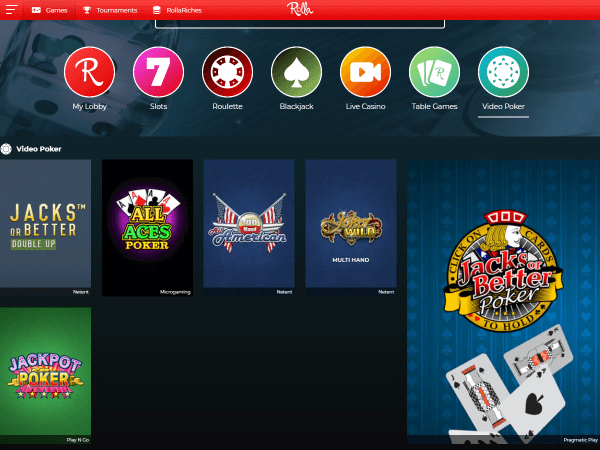 Rolla Casino Desktop Video Poker