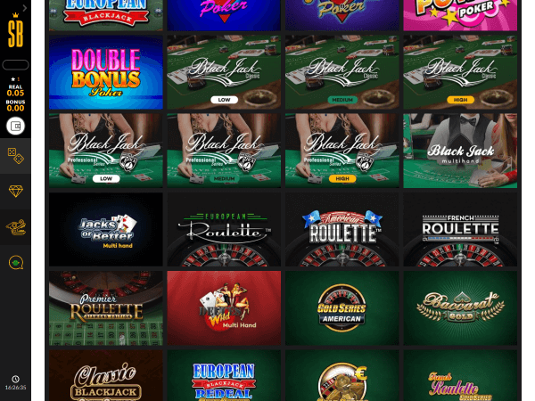 Shadowbet Casino Desktop Table Games