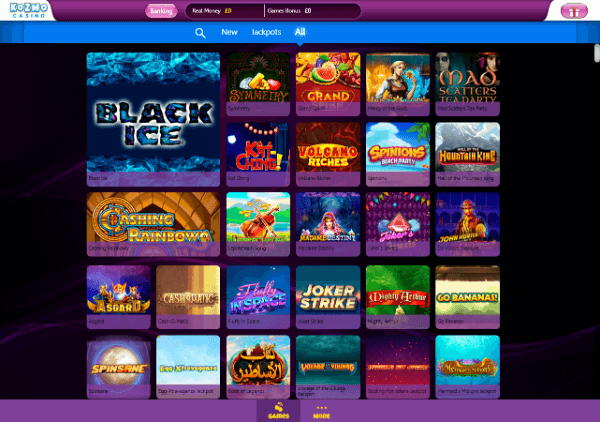 Kozmo Casino Desktop - All Games