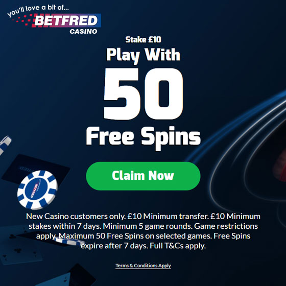 Another victory for no wagering as Betfred launch new 50 free spins welcome offer - Thumbnail