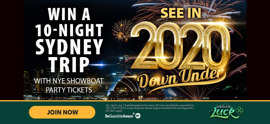 Win a NYE trip to Sydney Australia with Vegas Luck