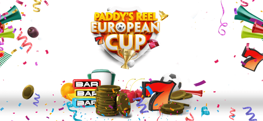 Win free spins with Paddy's Reel European Cup promotion - Banner