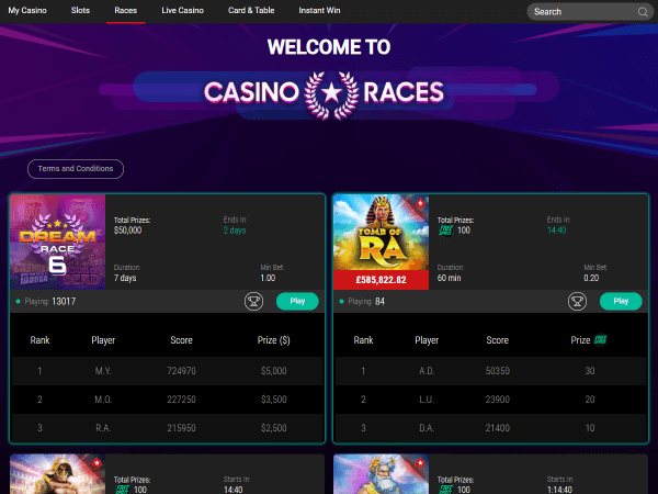 PokerStars Desktop - Casino Races