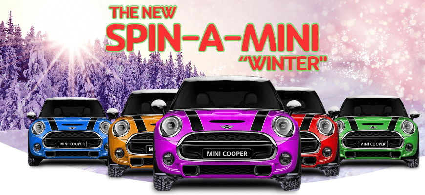 Win a brand new car in Spin-a-Mini Winter at PlayOJO - Banner