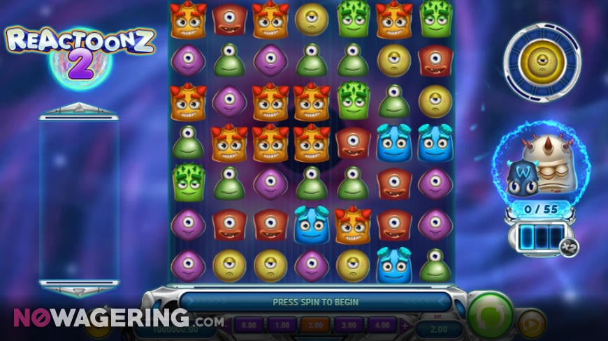 Reactoonz 2 Online Slot by Play 'n Go