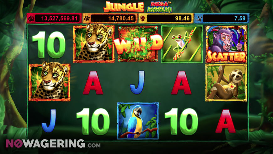 Jungle Mega Moolah Online Slot by Microgaming Screenshot 1