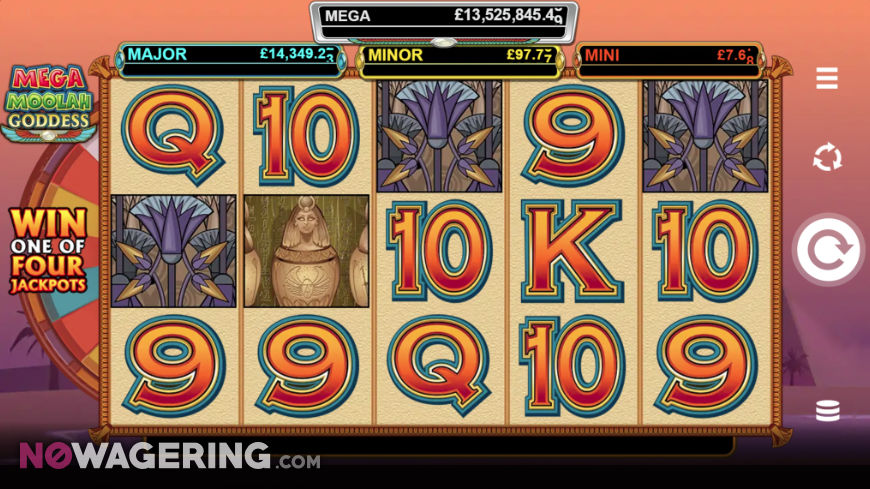 Mega Moolah Goddess Online Slot by Microgaming Screenshot 1