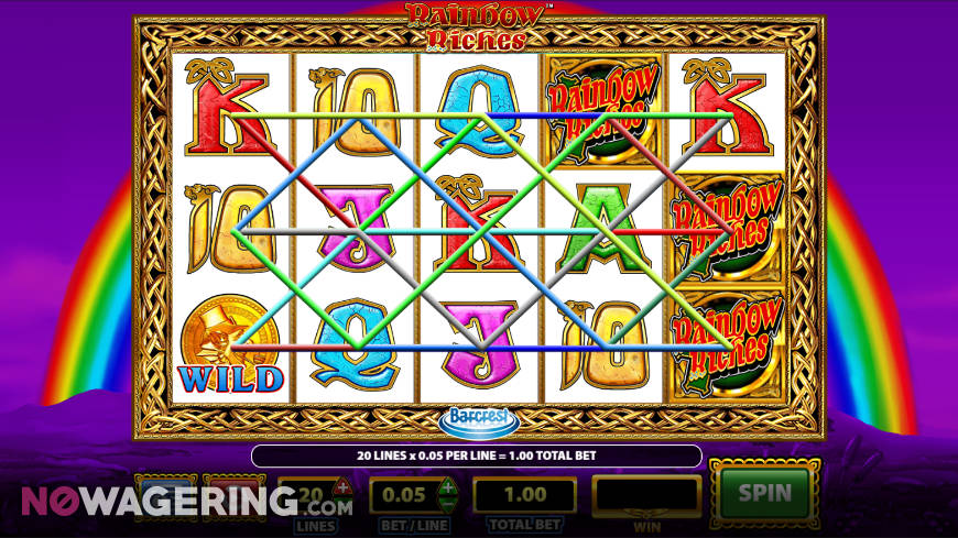 Rainbow Riches Online Slot by SG Digital - Screenshot