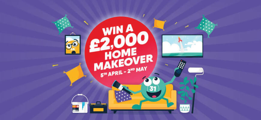 Win £2,000 worth of home makeover vouchers with Buzz Bingo - Banner