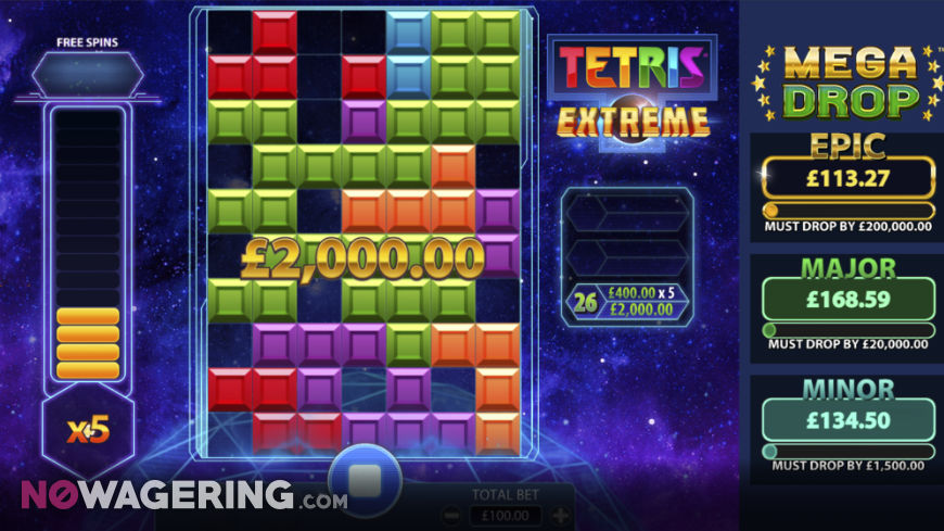 Tetris Extreme Online Slot by Red 7 Screenshot 1