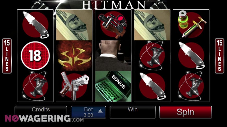 Hitman Online Slot by Microgaming Screenshot 1