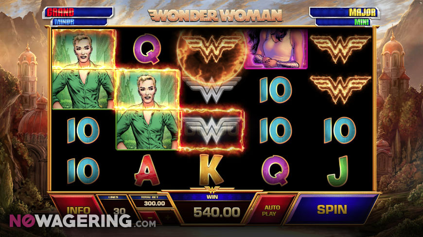 DC Wonder Woman Online Slot By Playtech Screenshot 1