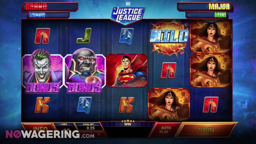 DC Justice League Online Slot By Playtech Screenshot 1