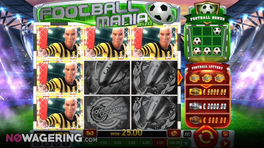 Football Mania Deluxe Online Slot by Wazdan Screenshot 1