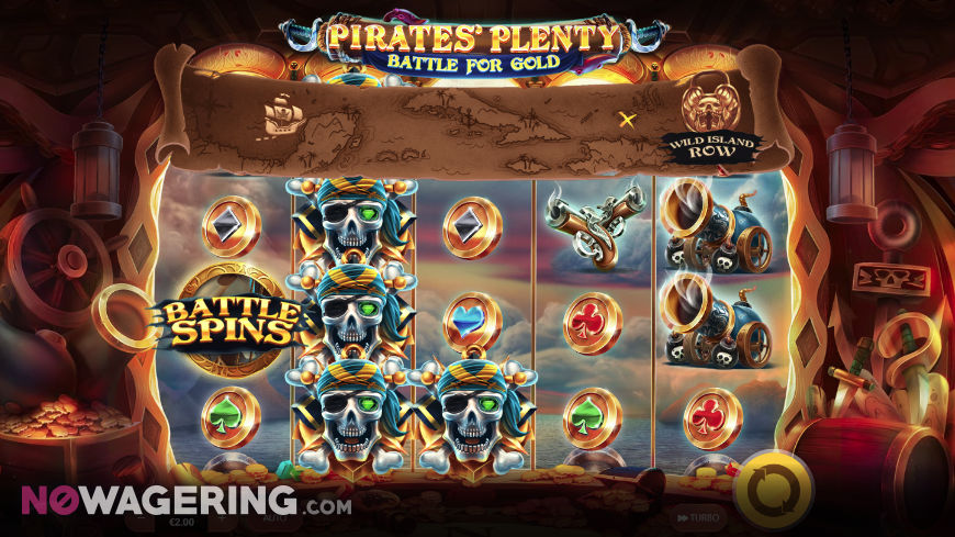 Pirates Plenty Battle for Gold Online Slot by Red Tiger Gaming Screenshot 1