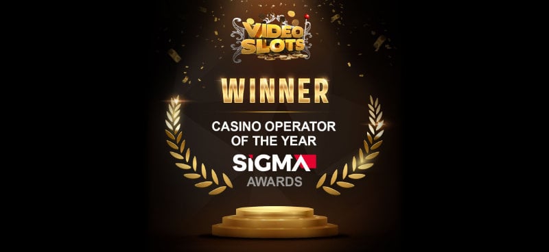 Videoslots win casino operator of the year at SiGMA 2021 - Banner