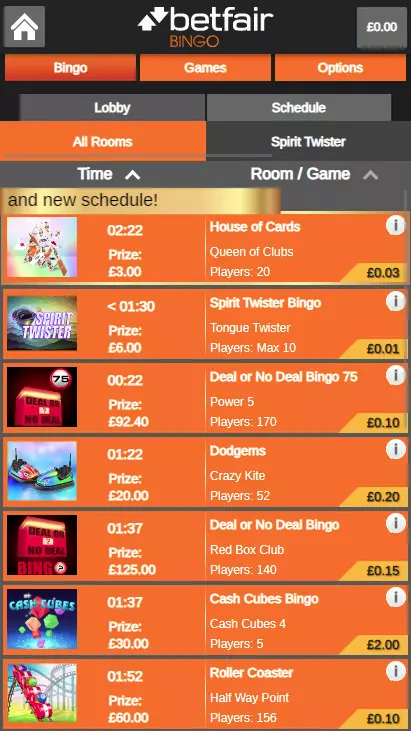 Betfair Bingo Mobile Screenshot 3