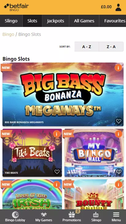 Betfair Bingo Mobile Screenshot 5