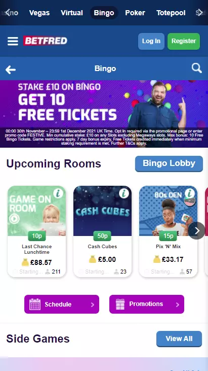 Betfred Bingo Mobile Screenshot 2
